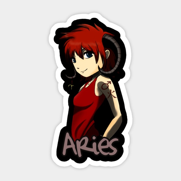 aries zodiac Sticker by ernestbrooks